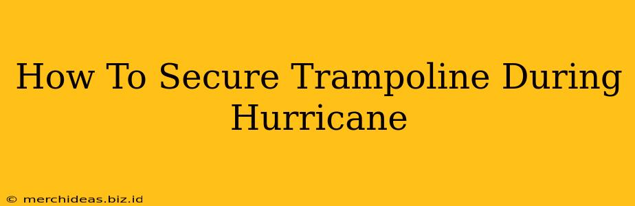 How To Secure Trampoline During Hurricane
