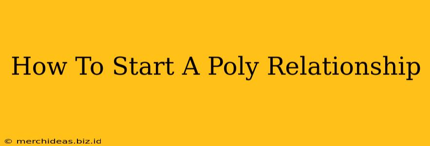 How To Start A Poly Relationship