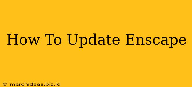 How To Update Enscape