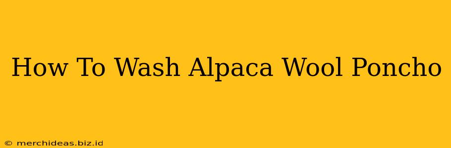 How To Wash Alpaca Wool Poncho