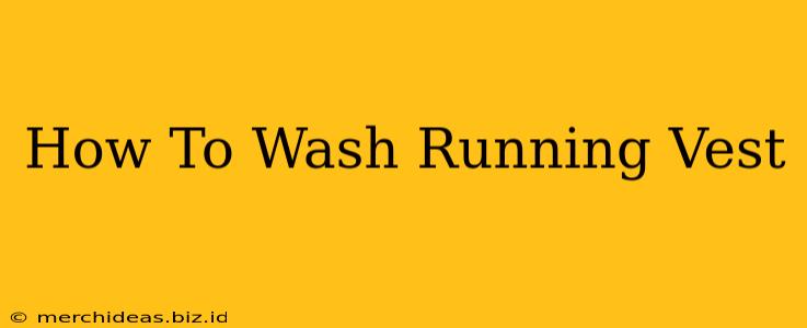 How To Wash Running Vest