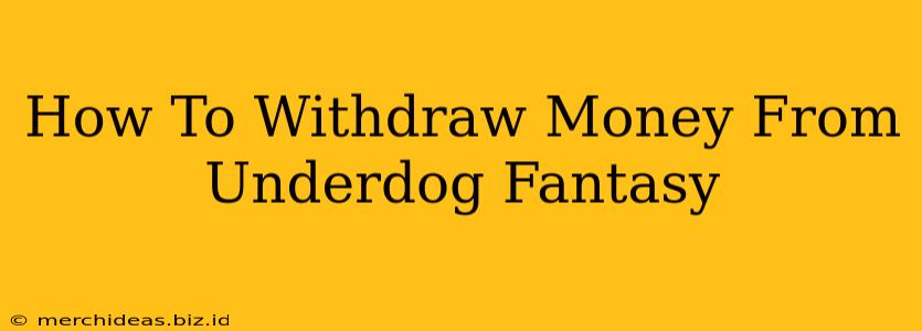 How To Withdraw Money From Underdog Fantasy