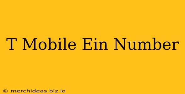 T Mobile Ein Number