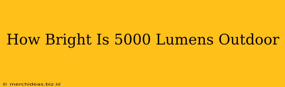 How Bright Is 5000 Lumens Outdoor