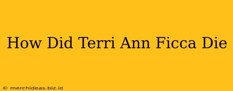 How Did Terri Ann Ficca Die