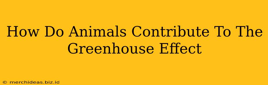 How Do Animals Contribute To The Greenhouse Effect