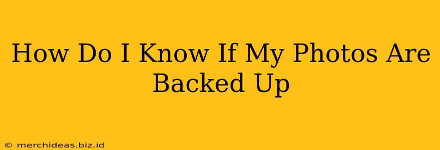 How Do I Know If My Photos Are Backed Up