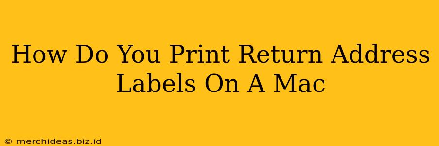 How Do You Print Return Address Labels On A Mac