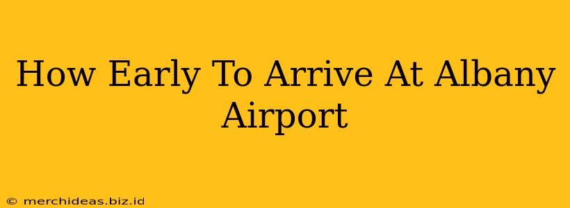 How Early To Arrive At Albany Airport