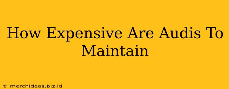 How Expensive Are Audis To Maintain