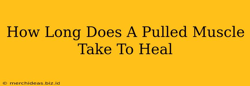 How Long Does A Pulled Muscle Take To Heal