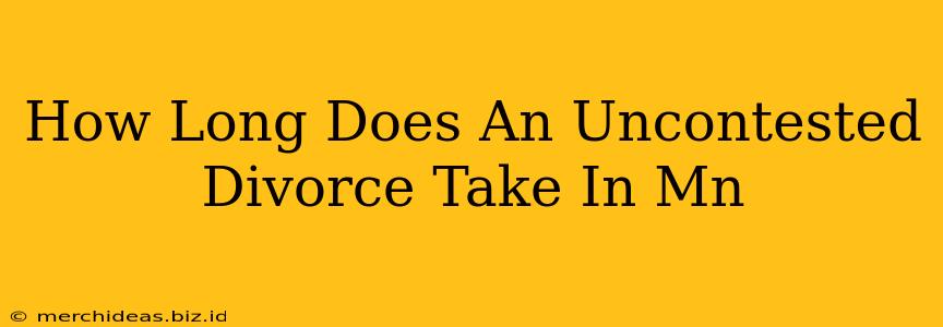 How Long Does An Uncontested Divorce Take In Mn
