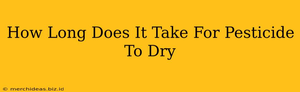 How Long Does It Take For Pesticide To Dry