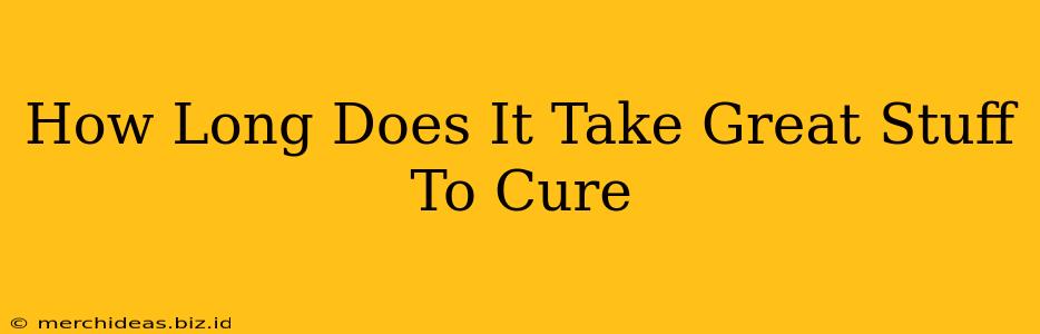 How Long Does It Take Great Stuff To Cure