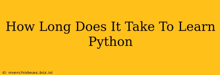 How Long Does It Take To Learn Python