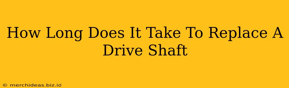 How Long Does It Take To Replace A Drive Shaft