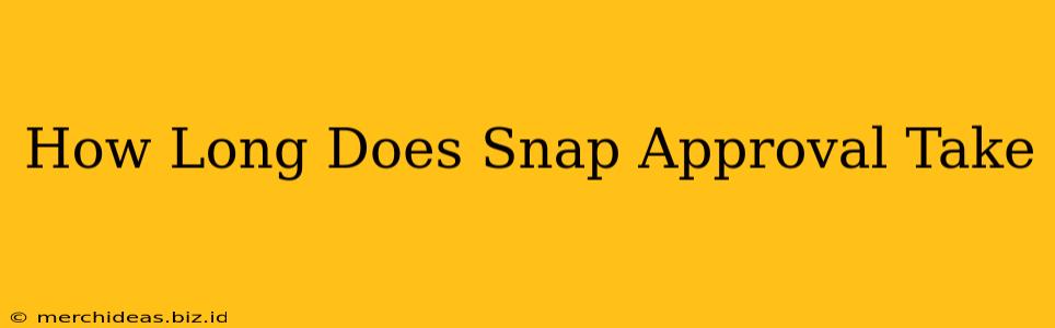How Long Does Snap Approval Take