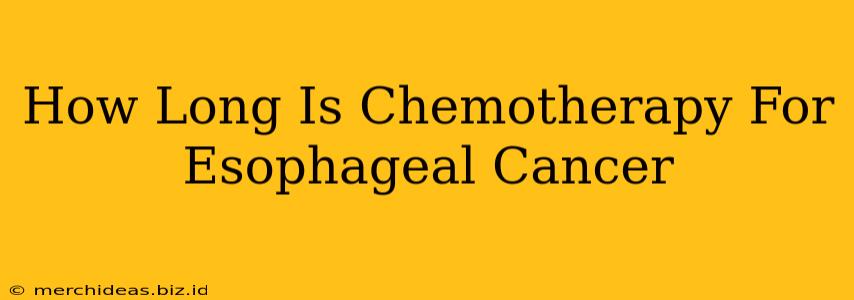 How Long Is Chemotherapy For Esophageal Cancer