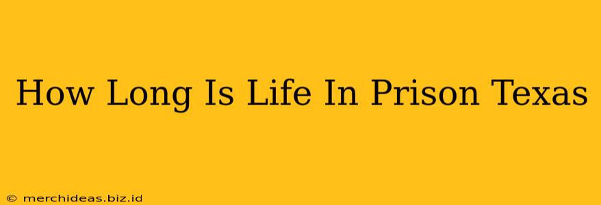 How Long Is Life In Prison Texas