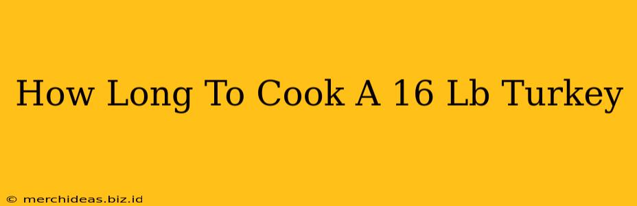 How Long To Cook A 16 Lb Turkey