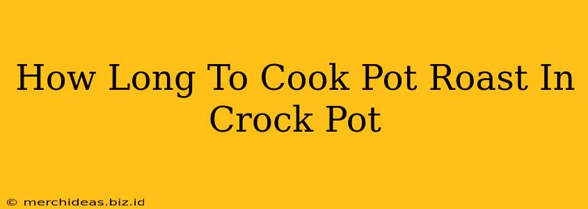 How Long To Cook Pot Roast In Crock Pot