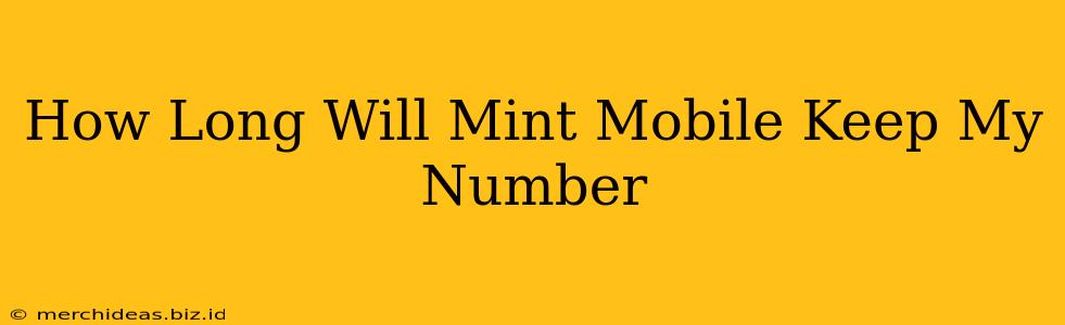How Long Will Mint Mobile Keep My Number