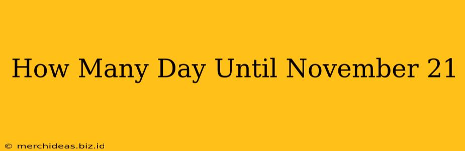 How Many Day Until November 21