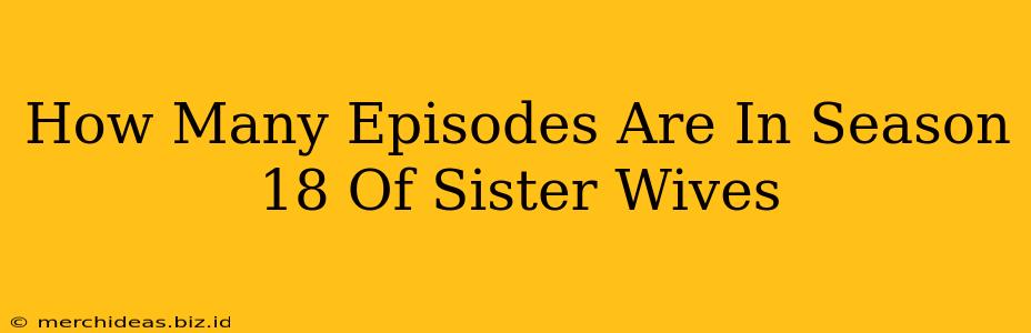 How Many Episodes Are In Season 18 Of Sister Wives