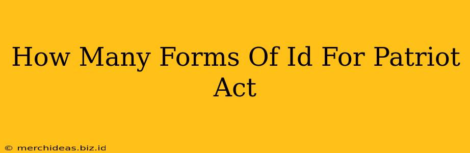 How Many Forms Of Id For Patriot Act