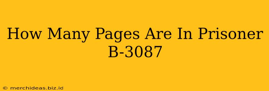 How Many Pages Are In Prisoner B-3087