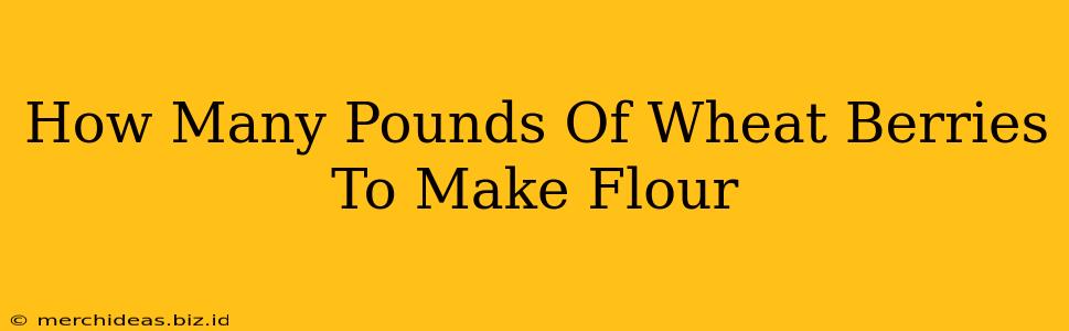 How Many Pounds Of Wheat Berries To Make Flour