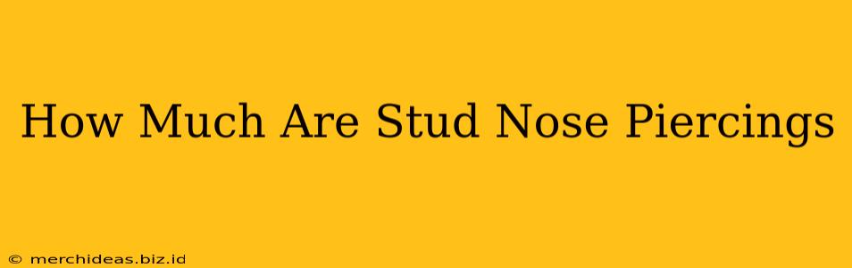 How Much Are Stud Nose Piercings
