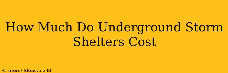 How Much Do Underground Storm Shelters Cost