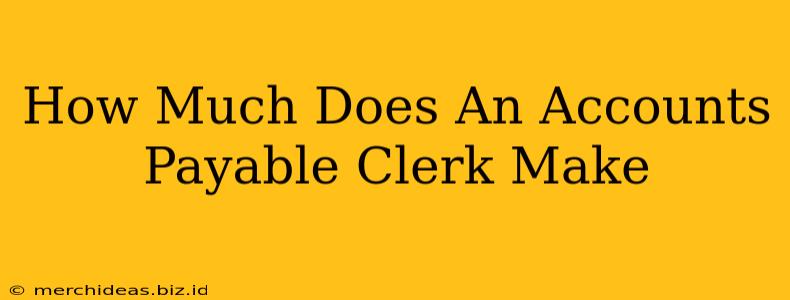 How Much Does An Accounts Payable Clerk Make