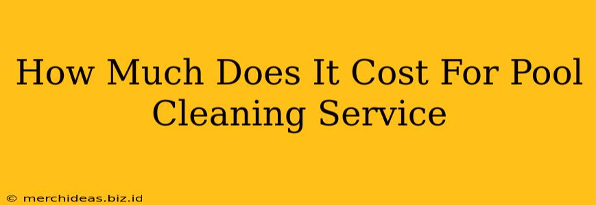 How Much Does It Cost For Pool Cleaning Service