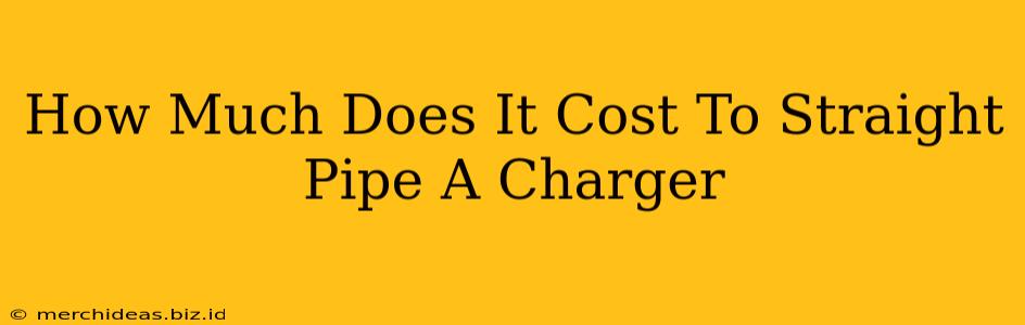 How Much Does It Cost To Straight Pipe A Charger