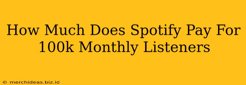 How Much Does Spotify Pay For 100k Monthly Listeners