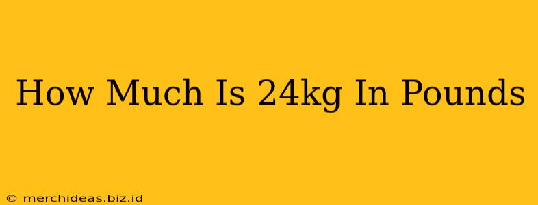 How Much Is 24kg In Pounds