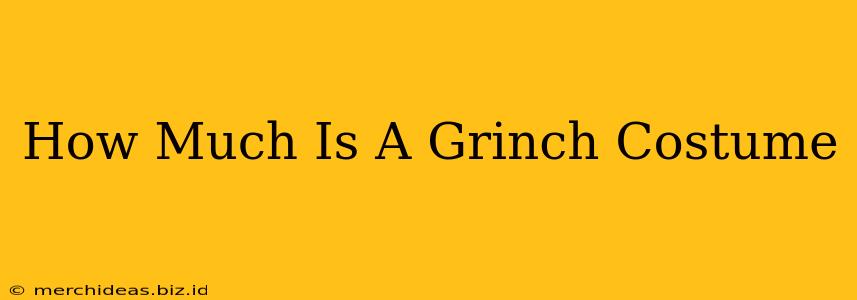 How Much Is A Grinch Costume
