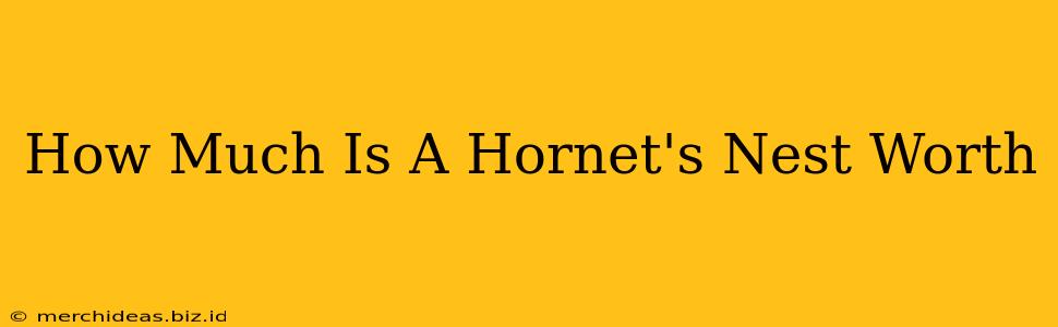 How Much Is A Hornet's Nest Worth