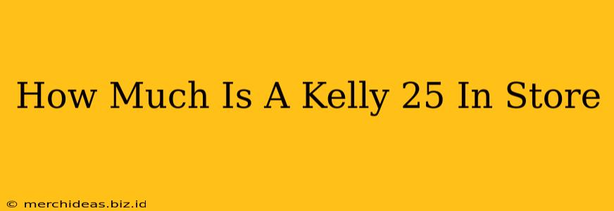How Much Is A Kelly 25 In Store
