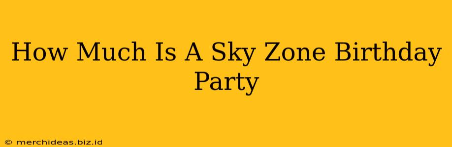 How Much Is A Sky Zone Birthday Party