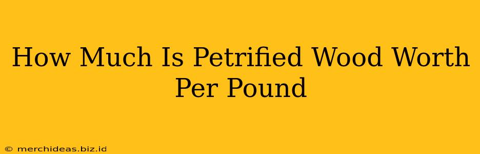 How Much Is Petrified Wood Worth Per Pound