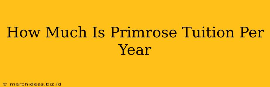 How Much Is Primrose Tuition Per Year