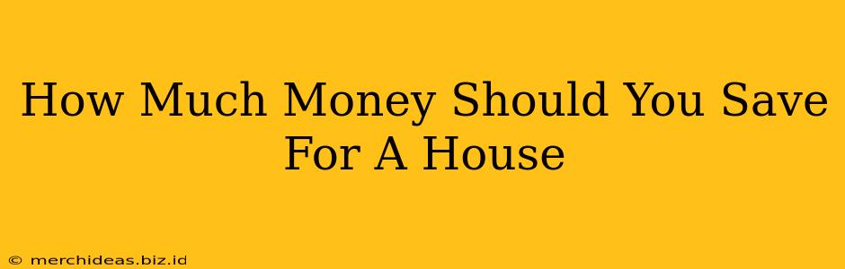 How Much Money Should You Save For A House