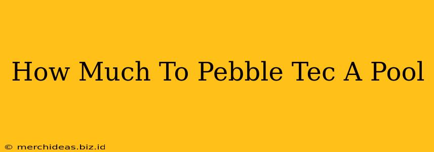 How Much To Pebble Tec A Pool