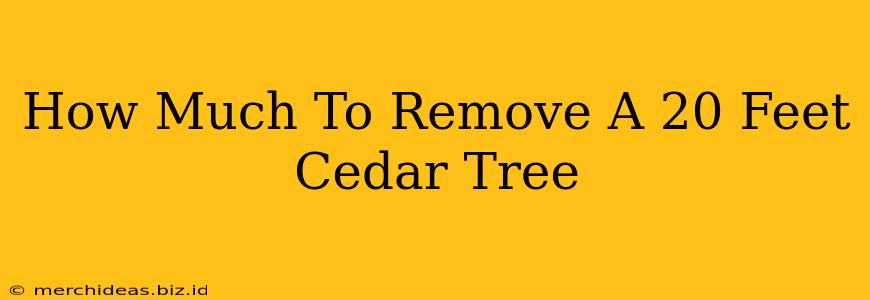 How Much To Remove A 20 Feet Cedar Tree