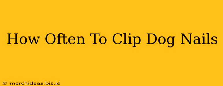 How Often To Clip Dog Nails