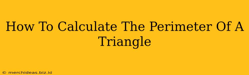 How To Calculate The Perimeter Of A Triangle