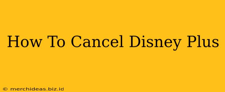 How To Cancel Disney Plus